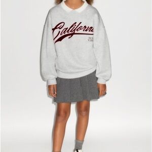 Zara Pinstripe Box Pleat Skirt